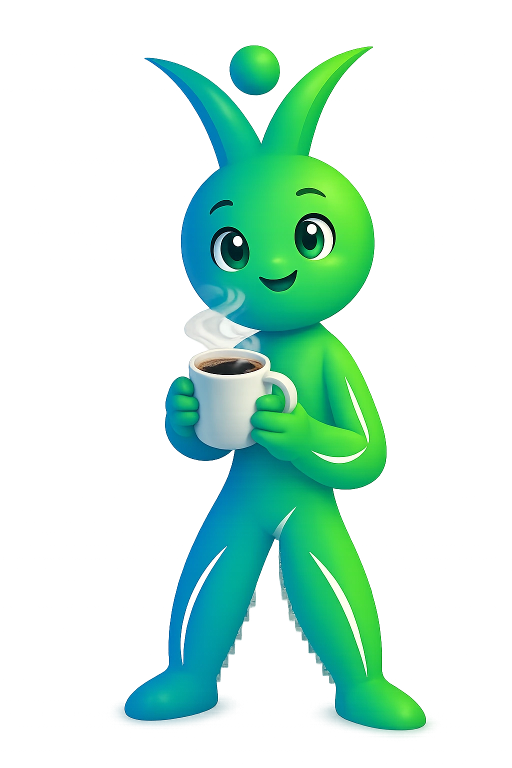 Nong Matta holding coffee